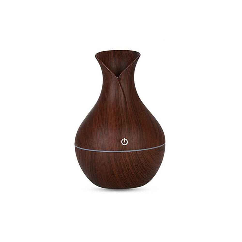 Car Vehicle Wood Skin Oil Aroma Diffuser Ultrasonic Air Purifier Aromatherapy Humidifier - Dark Wood Grain