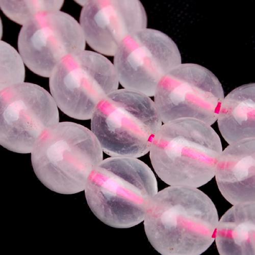 2Pcs Strand Fire Round Agate Gemstone Rose Quartz Round Gemstone Loose Beads
