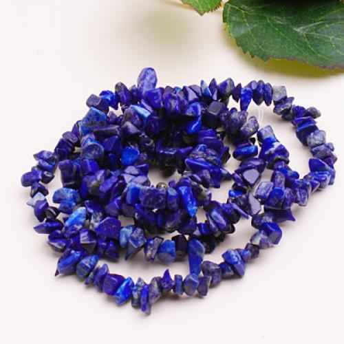 4-9mm Exquisite Elegant Lapis Lazuli Chip Gemstone Loose Beads Strand For Jewellery Necklace Bracelet Making DIY Blue