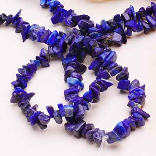 4-9mm Exquisite Elegant Lapis Lazuli Chip Gemstone Loose Beads Strand For Jewellery Necklace Bracelet Making DIY Blue