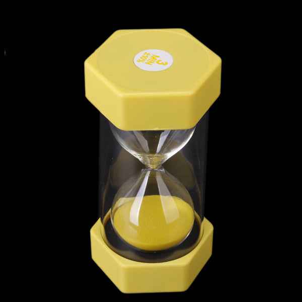 Assorted Color Time Hourglass Sandglass Sand Timer Kitchen 3 Min Yellow