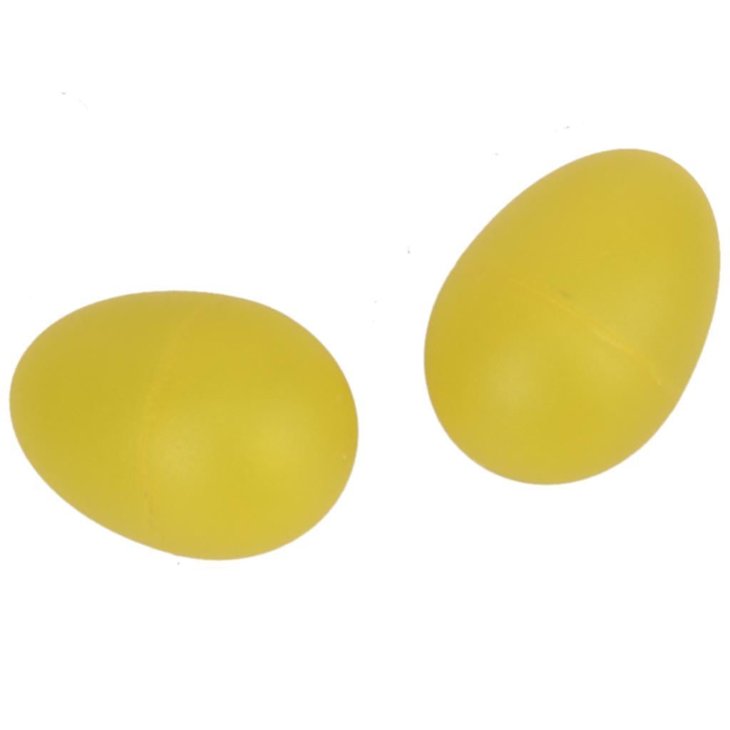 2 Pairs Plastic Percussion Egg Maracas Shakers for Baby Early Education