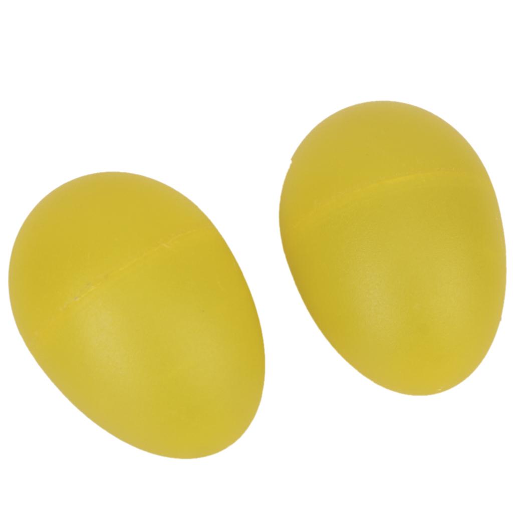 2 Pairs Plastic Percussion Egg Maracas Shakers for Baby Early Education