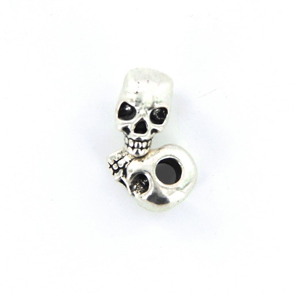 20pcs Swivel Trigger Snap Hooks Retro Skull Spacer Beads Jewelry Making