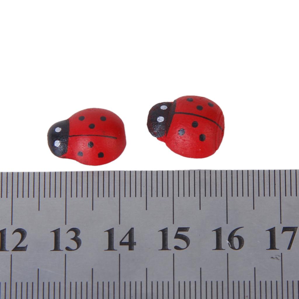 200 Pieces Small Wooden Beetle Ladybug+Bees Sponge Sticker Crafts DIY