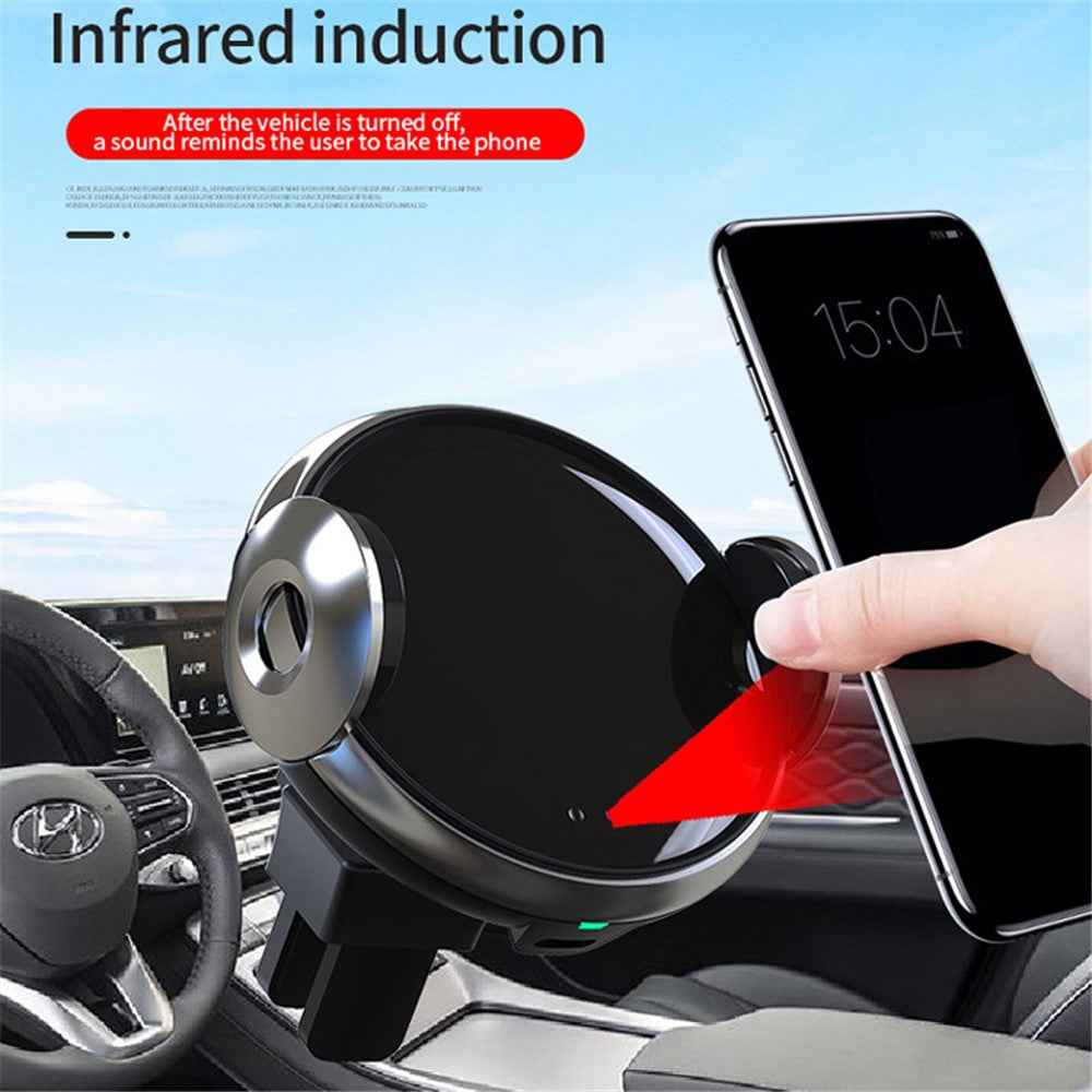 W9 Automatic Induction Car Mobile Phone Wireless Charger 15W Fast Charging Stand Mount Bracket