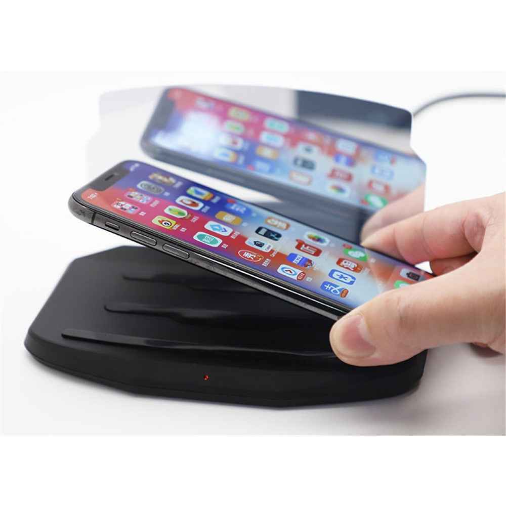 5W Qi Wireless Charger + Heads up Car Navigation Image Reflector HUD 2-in-1 Design for iPhone Samsung Huawei