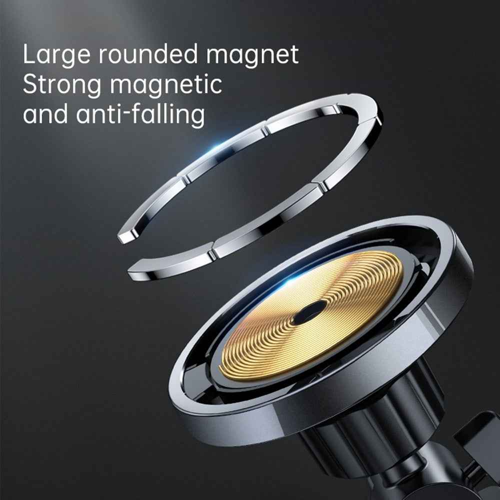 JOYROOM JR-ZS240 Car Air Vent 15W Magnetic Wireless Charger for iPhone 12/12 mini/12 Pro/12 Pro Max - Tarnish