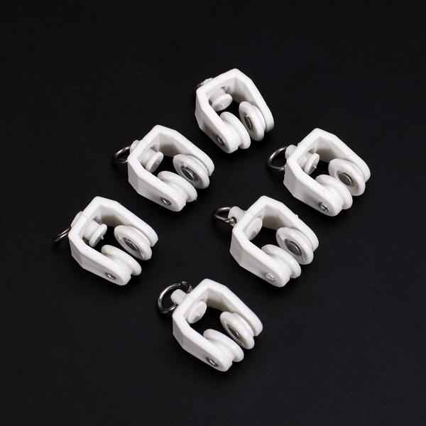 10pcs Plastic Curtain Track Runners Rail Runners with Eyelet