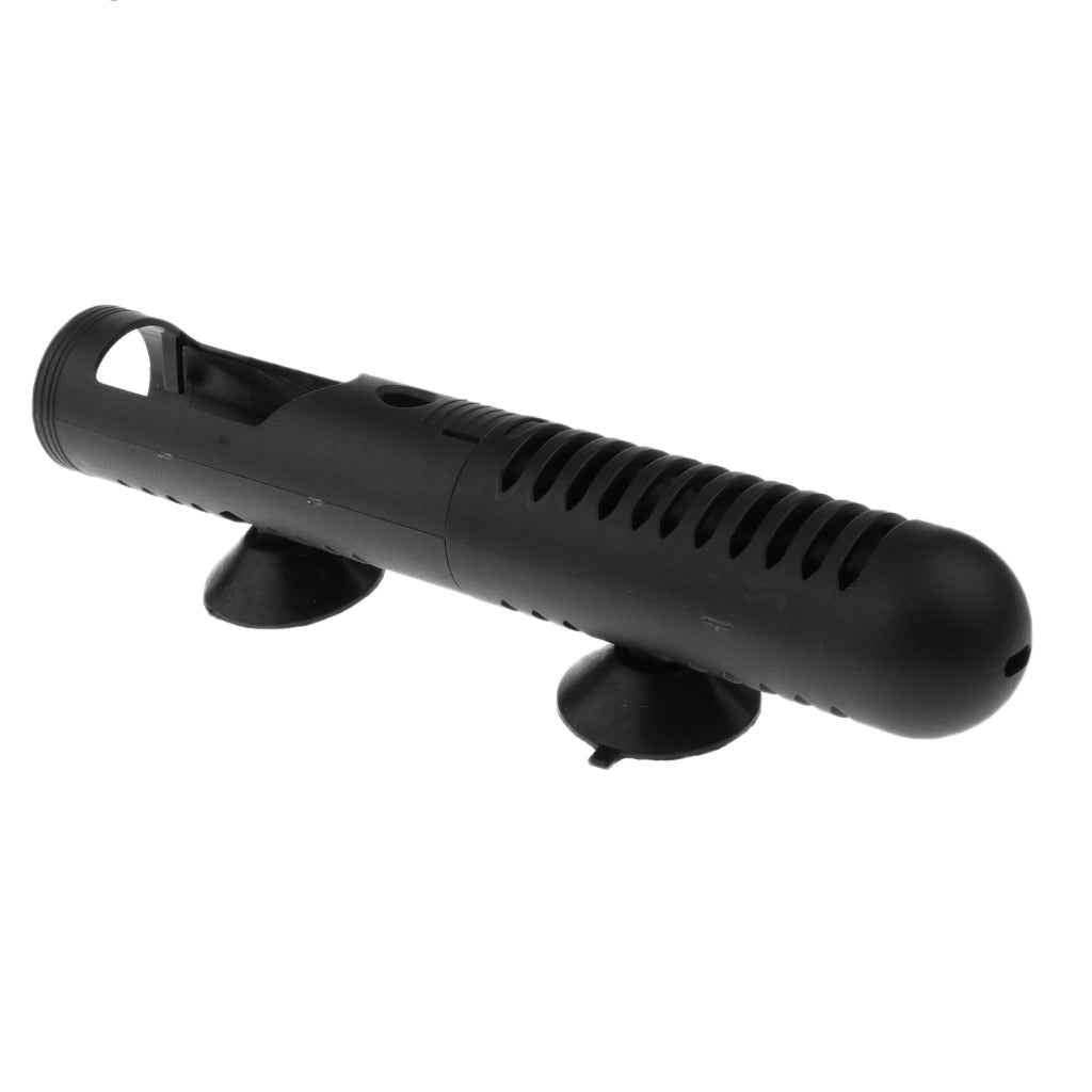 Aquarium Heater Guard Protector w/ Suction Cups - Black