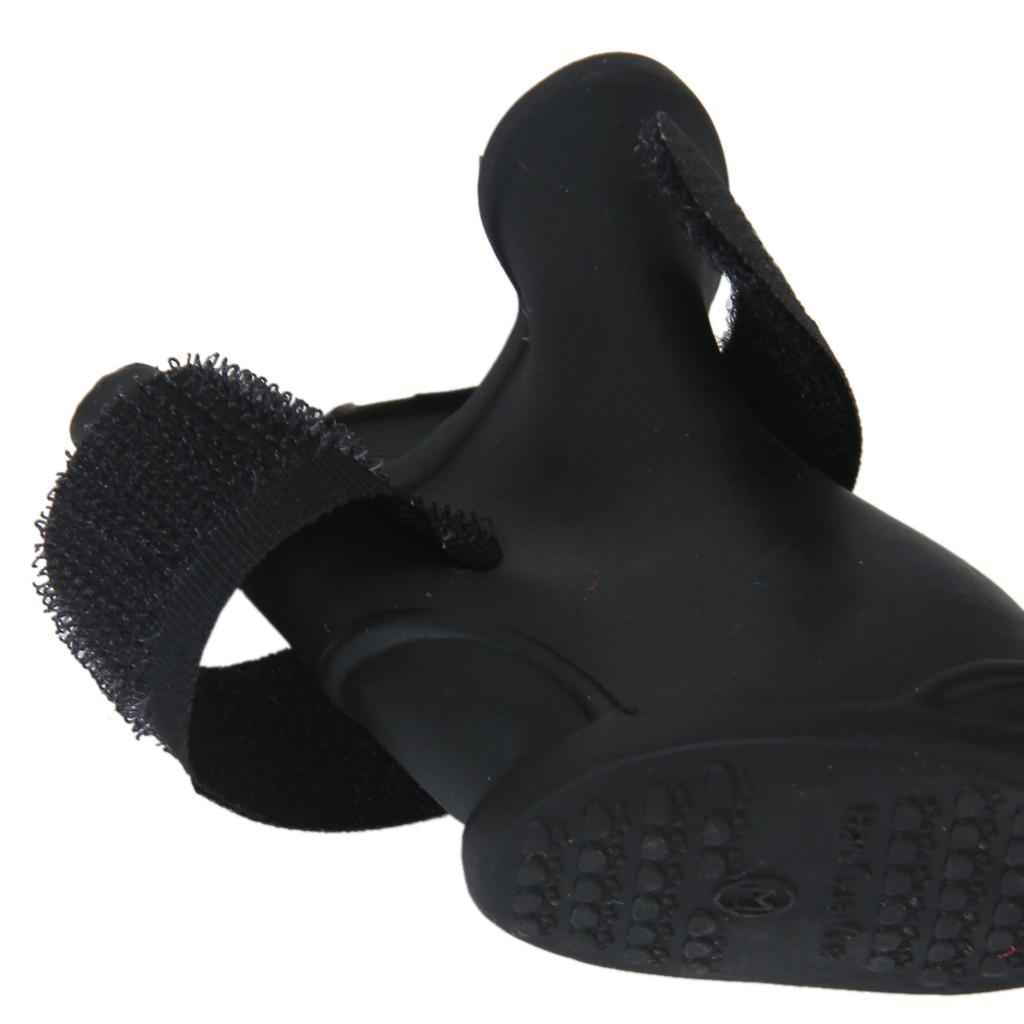 Pet Dog Waterproof Skidproof Rain Shoes Boot Size M Black