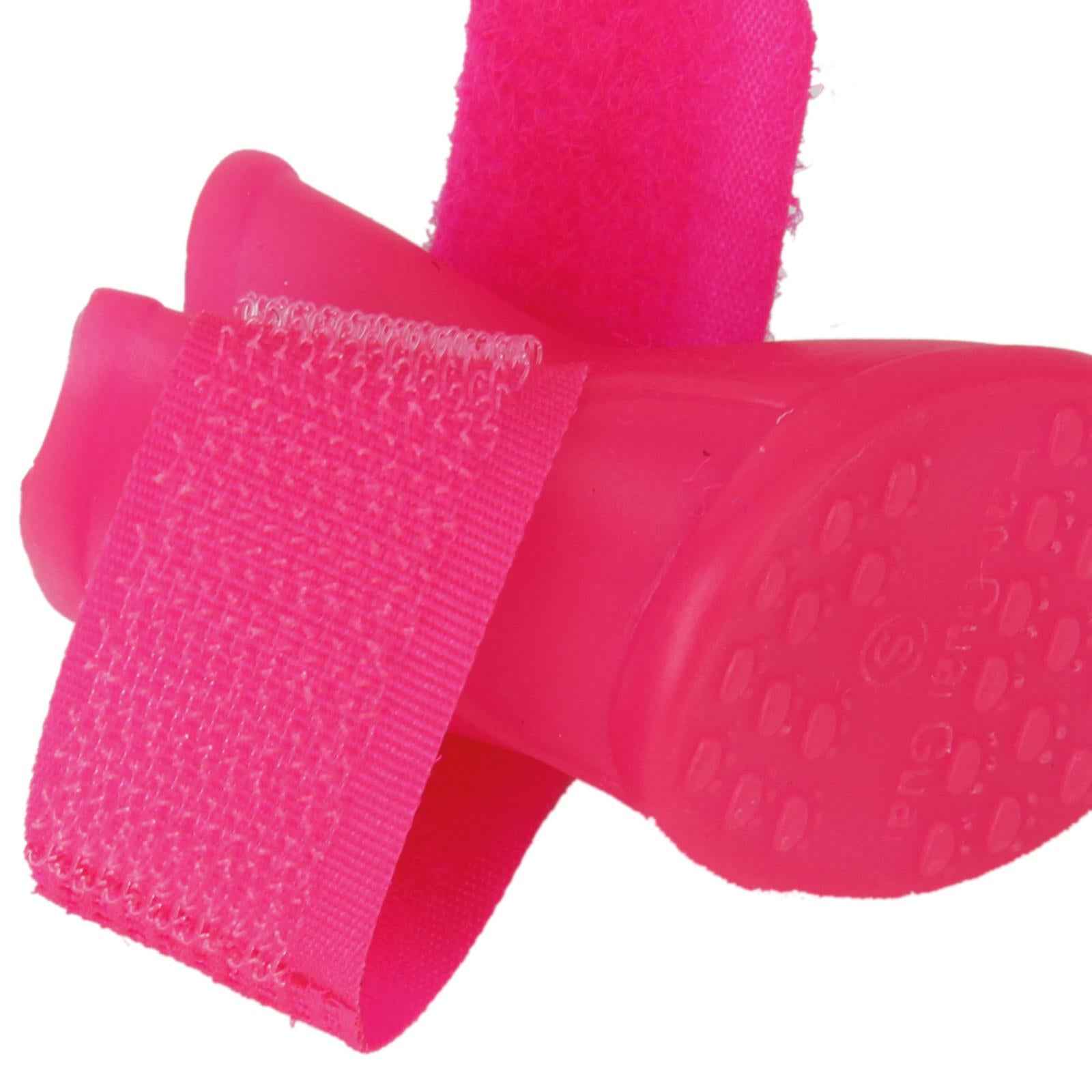 Pet Dog Waterproof Skidproof Rain Shoes Boot Size S - Pink