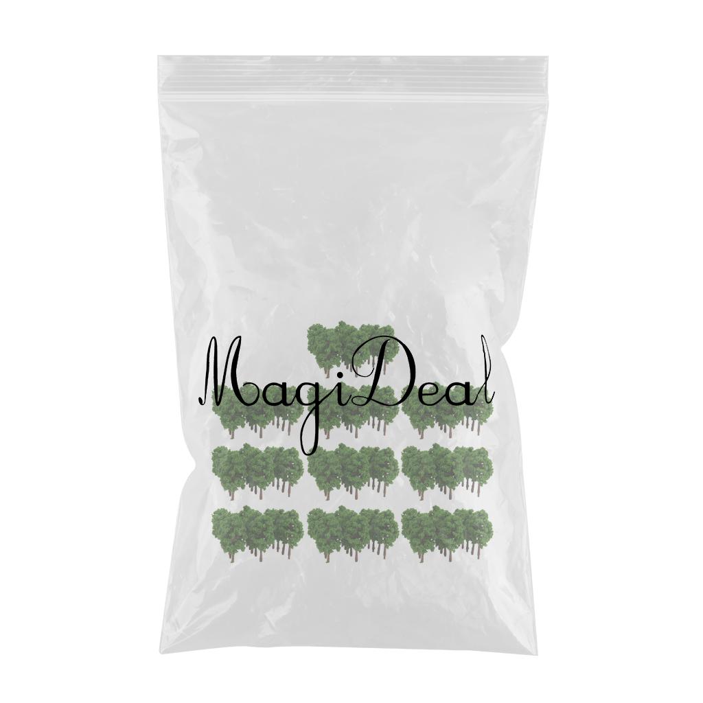 200x Plastic Model Tress Train Railroad Scenery 1:150 Scale Green Props Kit