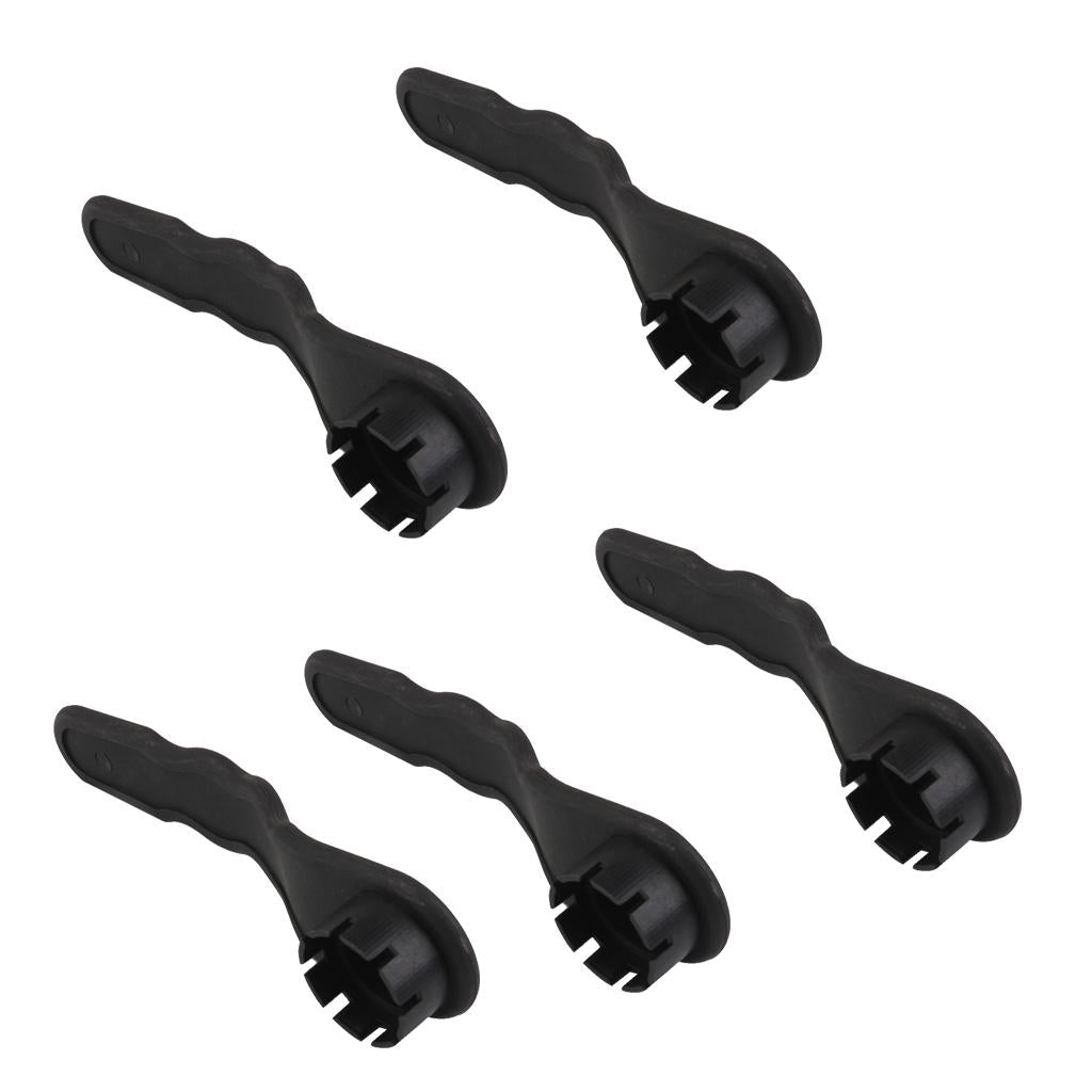 5 Piece PVC Air Valve Wrench 8-Groove Wrench Tool for Inflatable Boats Black