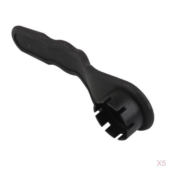 5 Piece PVC Air Valve Wrench 8-Groove Wrench Tool for Inflatable Boats Black