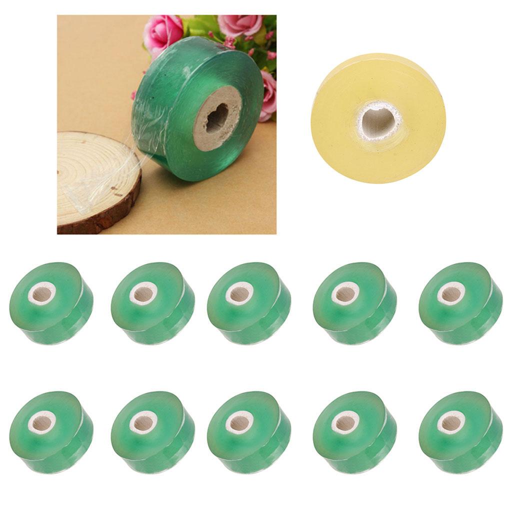 10 Pieces Grafting Stretchable Tape Moisture Barrier Plant Repair Clear 100m