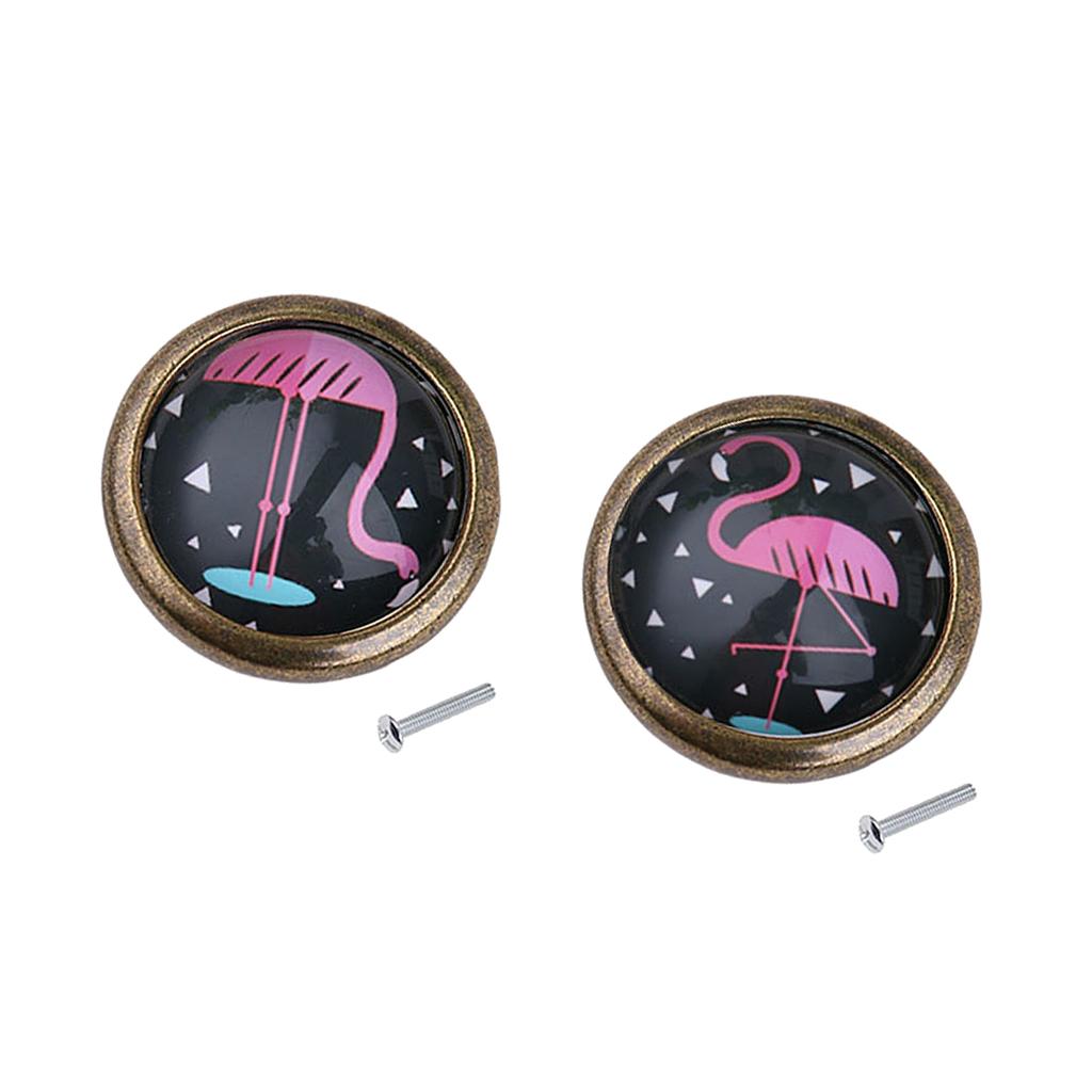 2Pcs Vintage Cabinet Door Drawer Bin Dresser Handle Pull Knob Hardware 3#