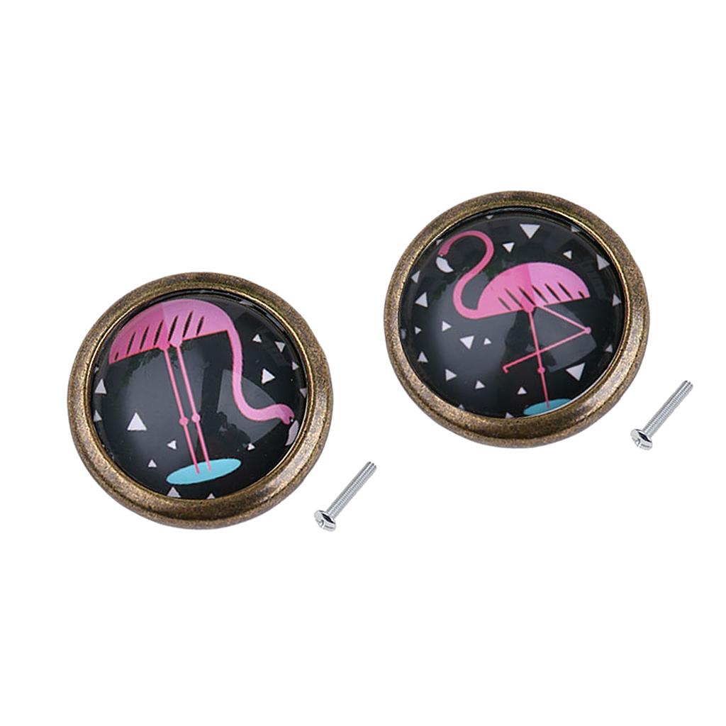 2Pcs Vintage Cabinet Door Drawer Bin Dresser Handle Pull Knob Hardware 3#
