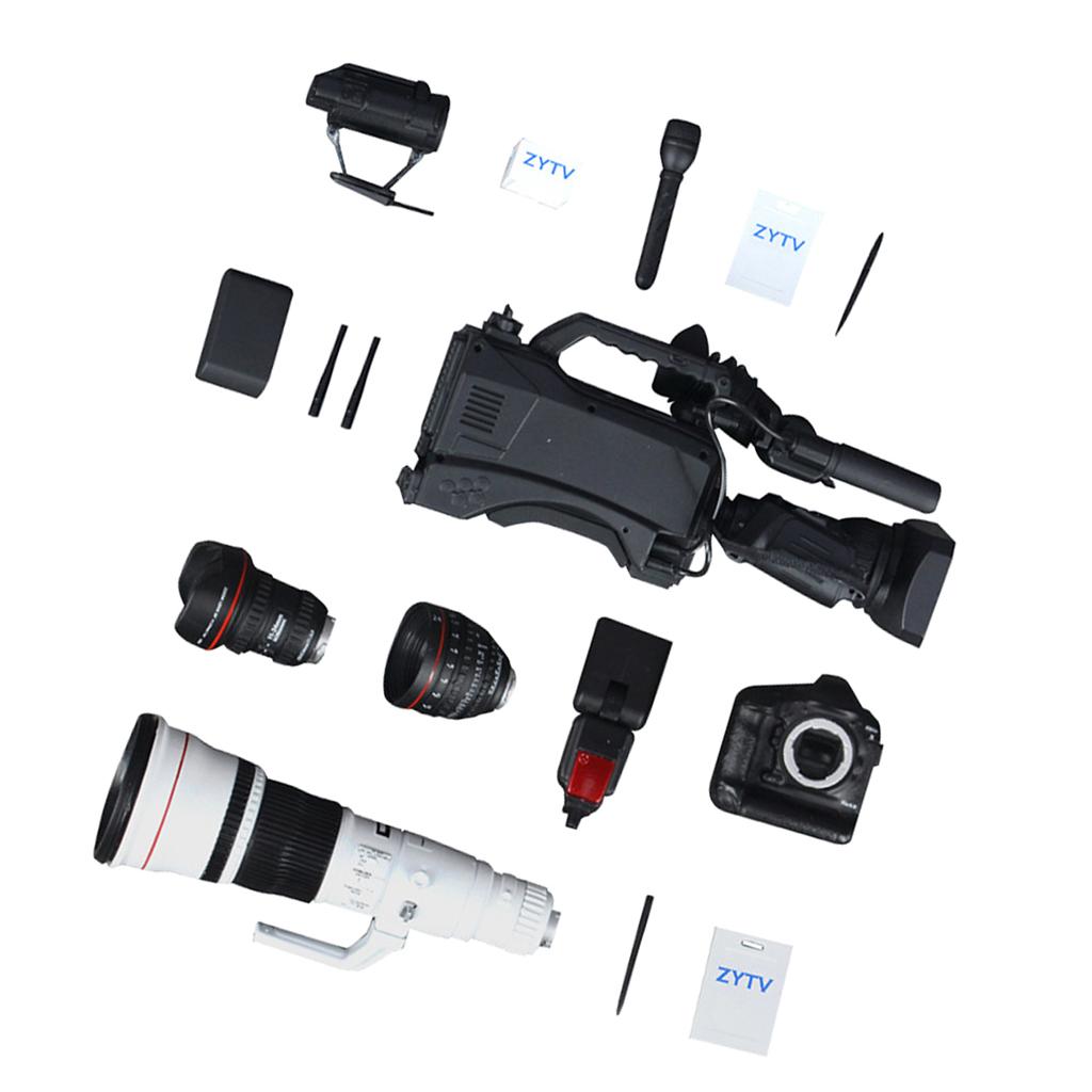 1/6th Digital Video Camera Microphone Set for 12'' Action Figure Accessories