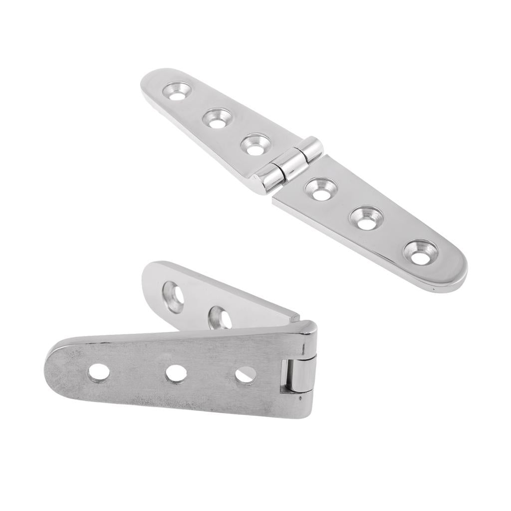 2 Pieces Stainless Steel Marine Boat Casting Long Strap Hinge Cabin Hardware