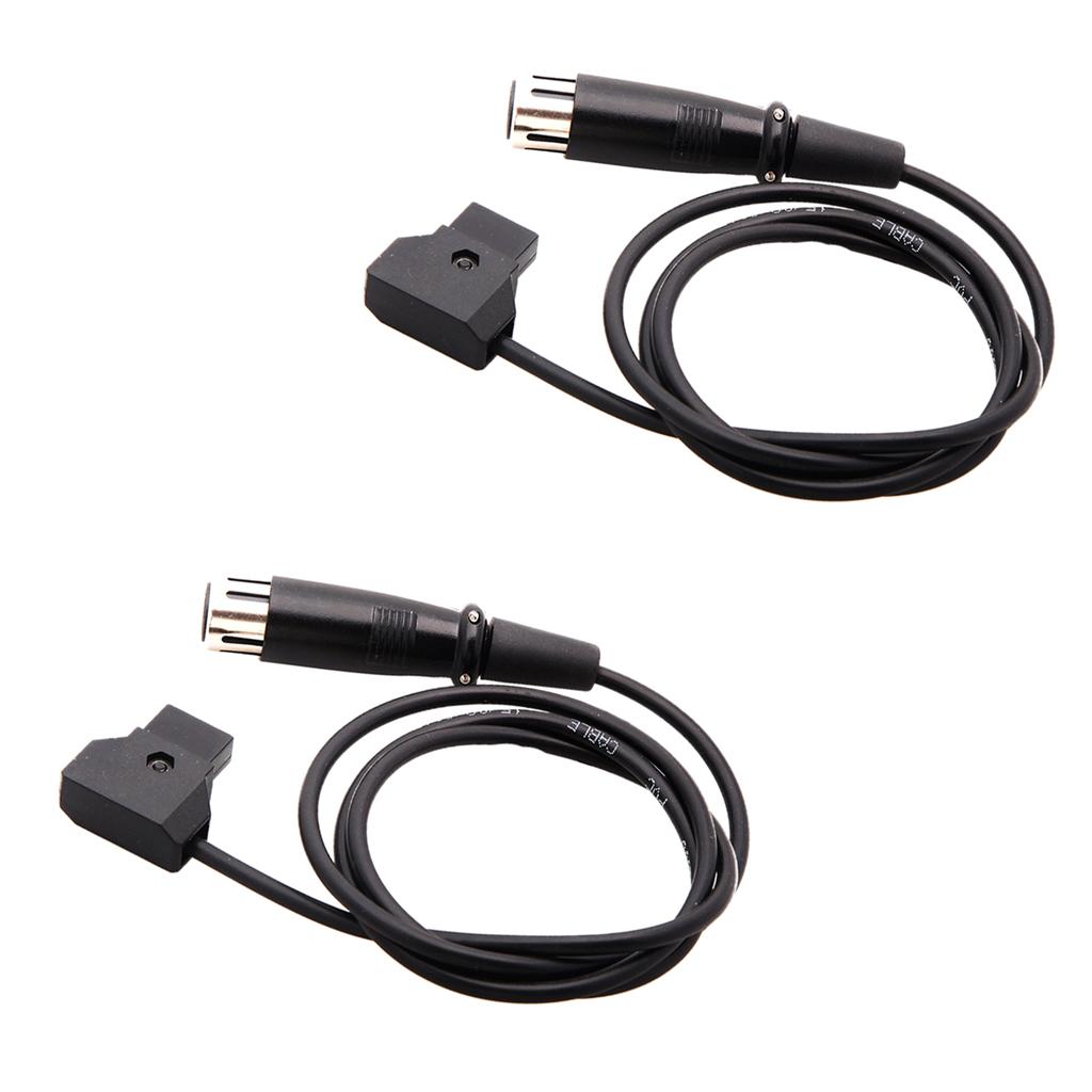 2Piece D-Tap Male to Female 4-Pin XLR Cable for Power Supply Battery 1Meter