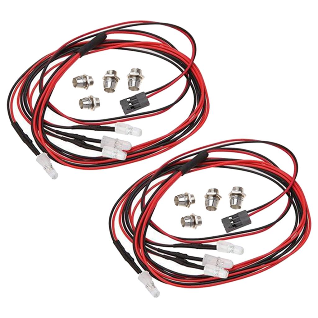 8pcs LED 5mm RC Car LED Lamp Light Lamp Set For Hsp Red Blue
