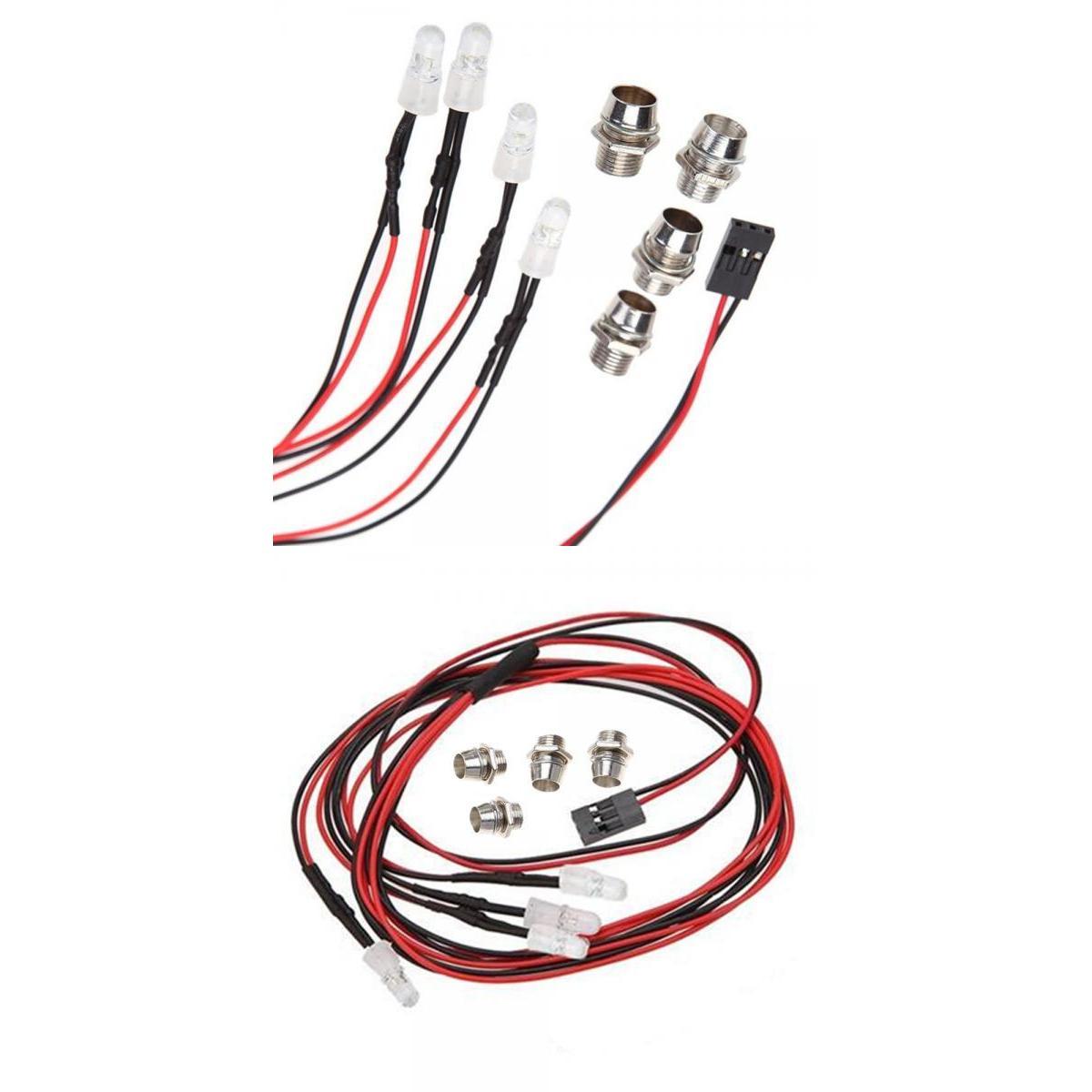 8pcs LED 5mm RC Car LED Lamp Light Lamp Set For Hsp Red Blue