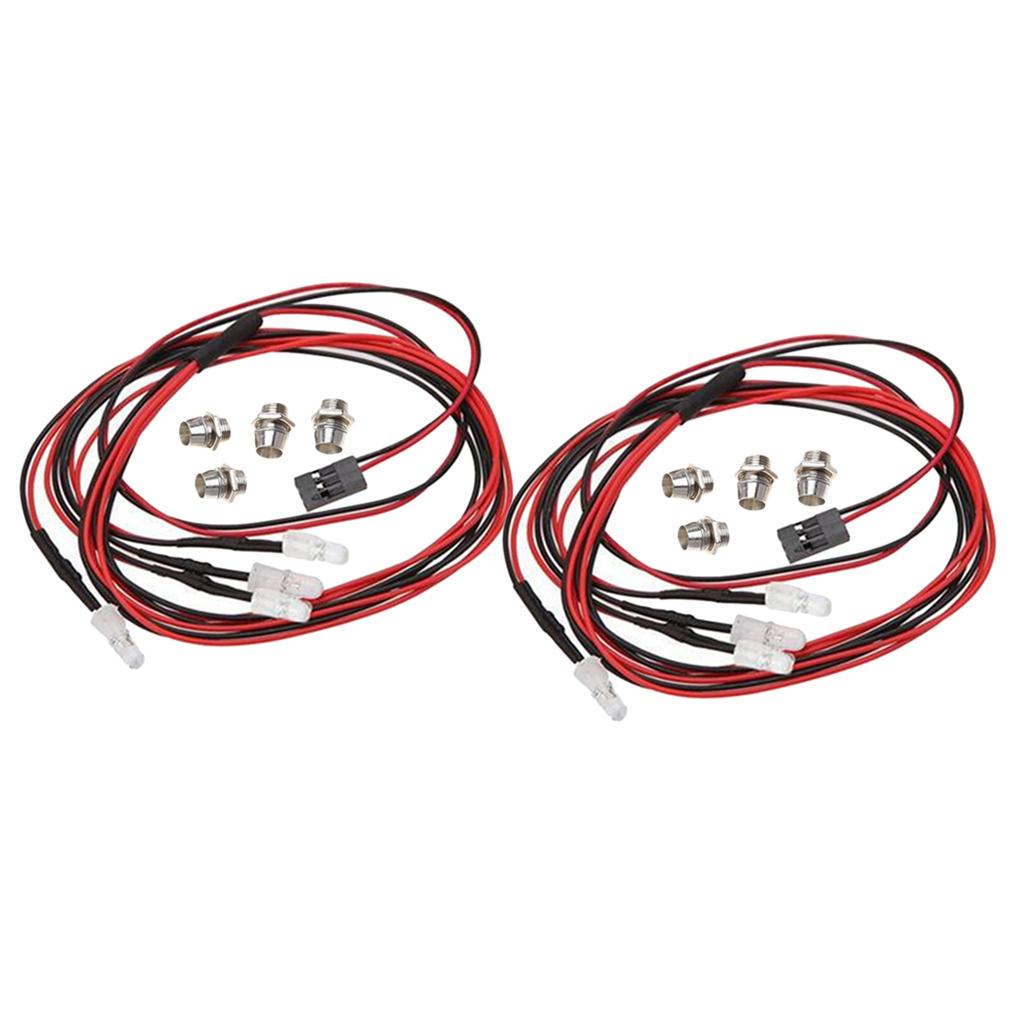 8pcs LED 5mm RC Car LED Lamp Light Lamp Set For Hsp Red Blue