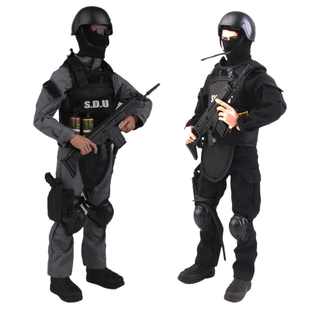 1/6 Army Combat SWAT ACU & S.D.U Soldier 12 Action Figure with Accessories"