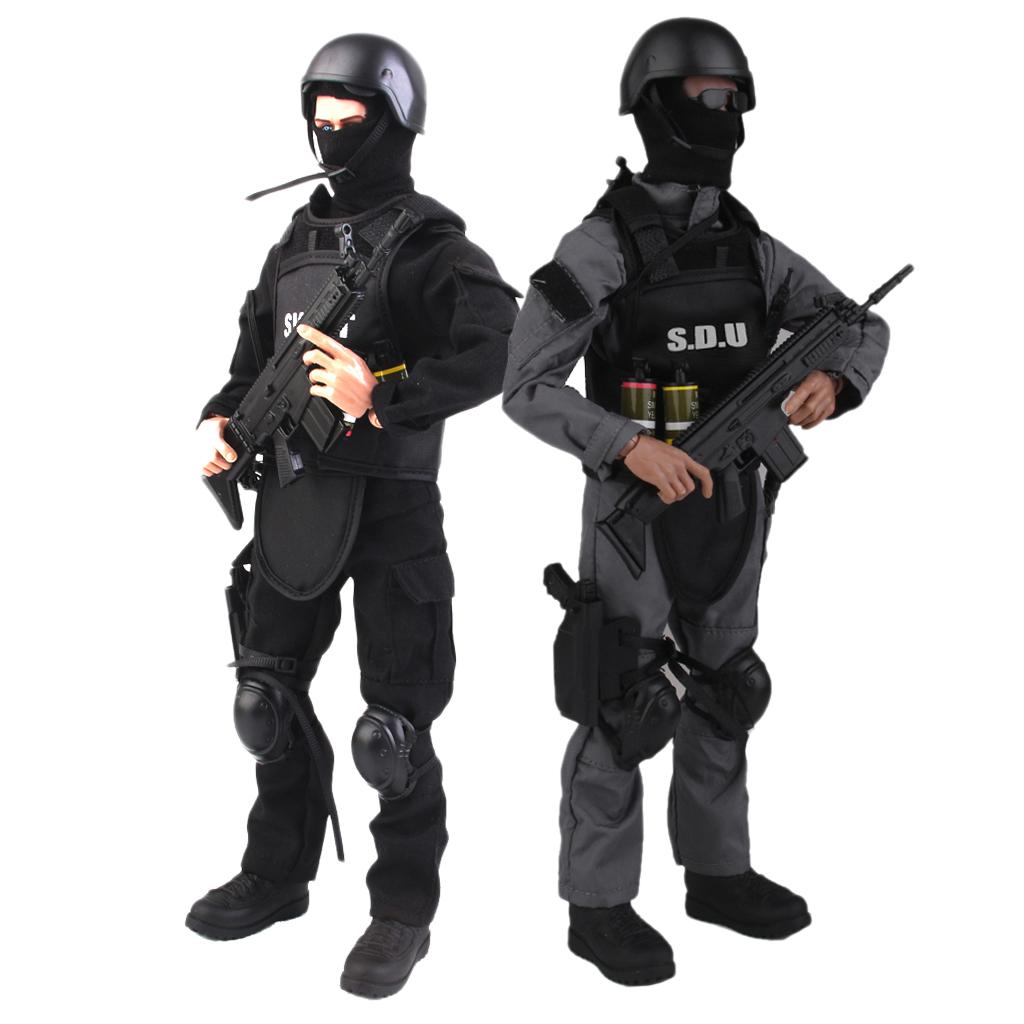 1/6 Army Combat SWAT ACU & S.D.U Soldier 12 Action Figure with Accessories"