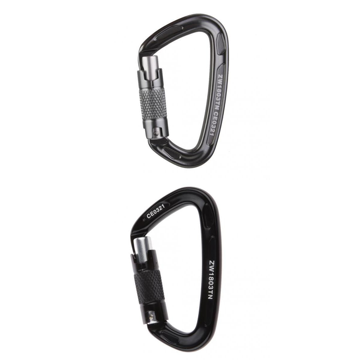 24KN Self-locking Aluminum Carabiner Keychain Mountaineering Climbing Buckle