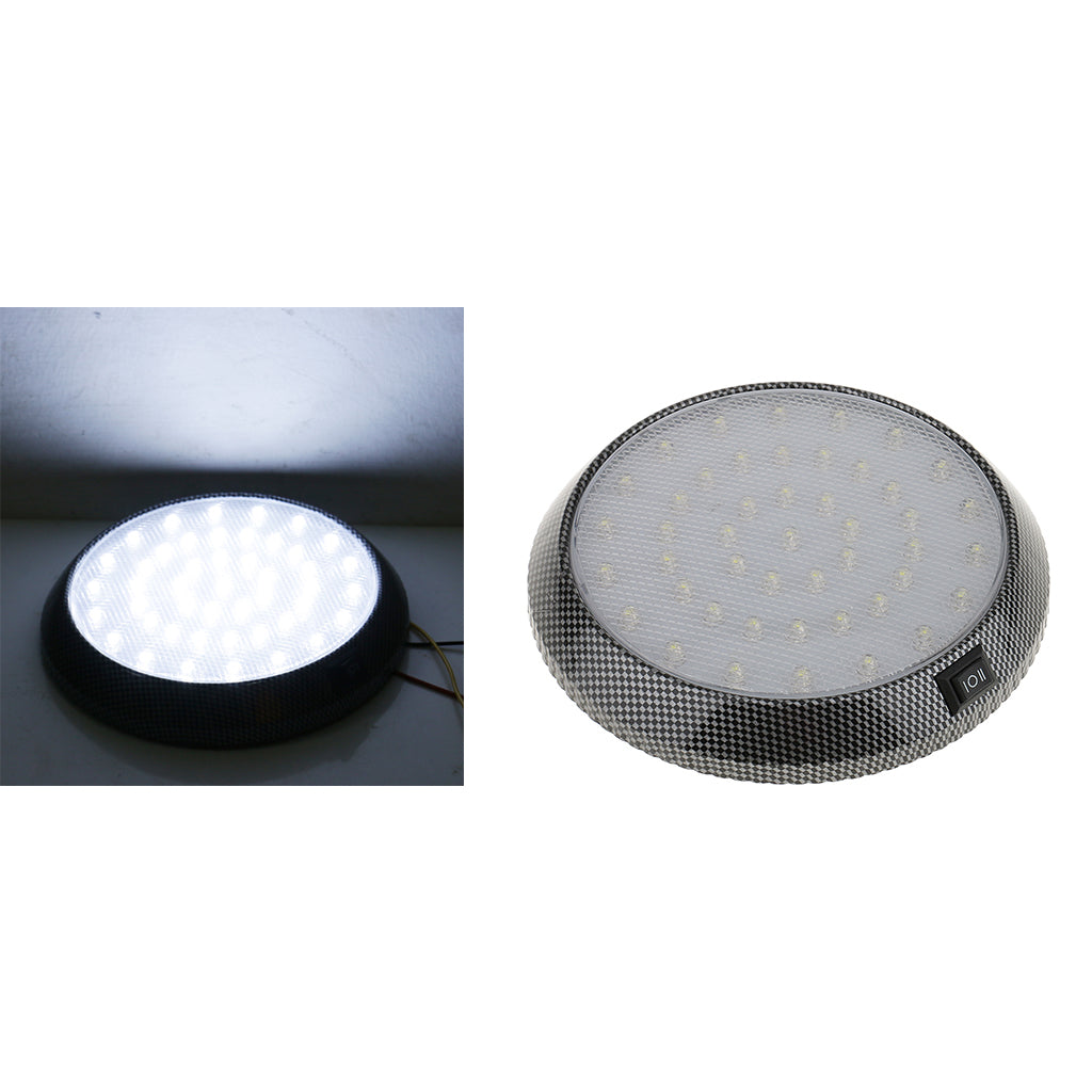 2x White DC12V 46LED Car Vehicle Interior Roof Ceiling Dome Light Round Lamp