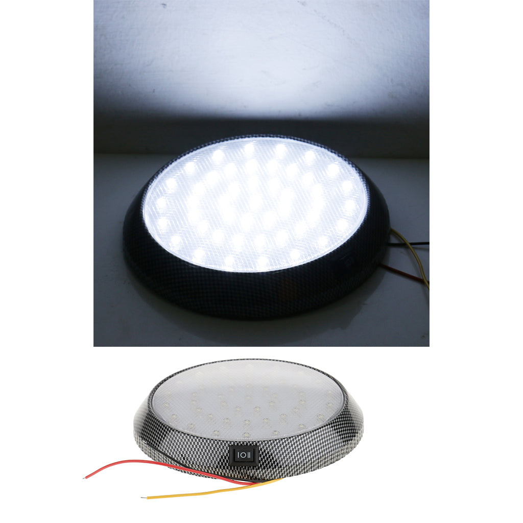 2x White DC12V 46LED Car Vehicle Interior Roof Ceiling Dome Light Round Lamp