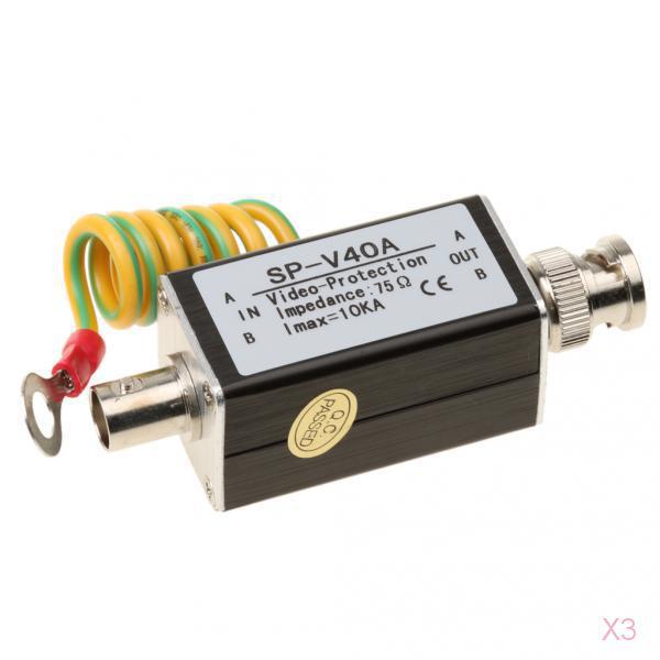 3 Pieces Video Signal Surge Protector Arrester Protection Device for Camera