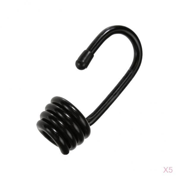 10 Pieces Plastic Coated Steel Wire Hook 10mm Shock Cord Bungee Elastic Rope