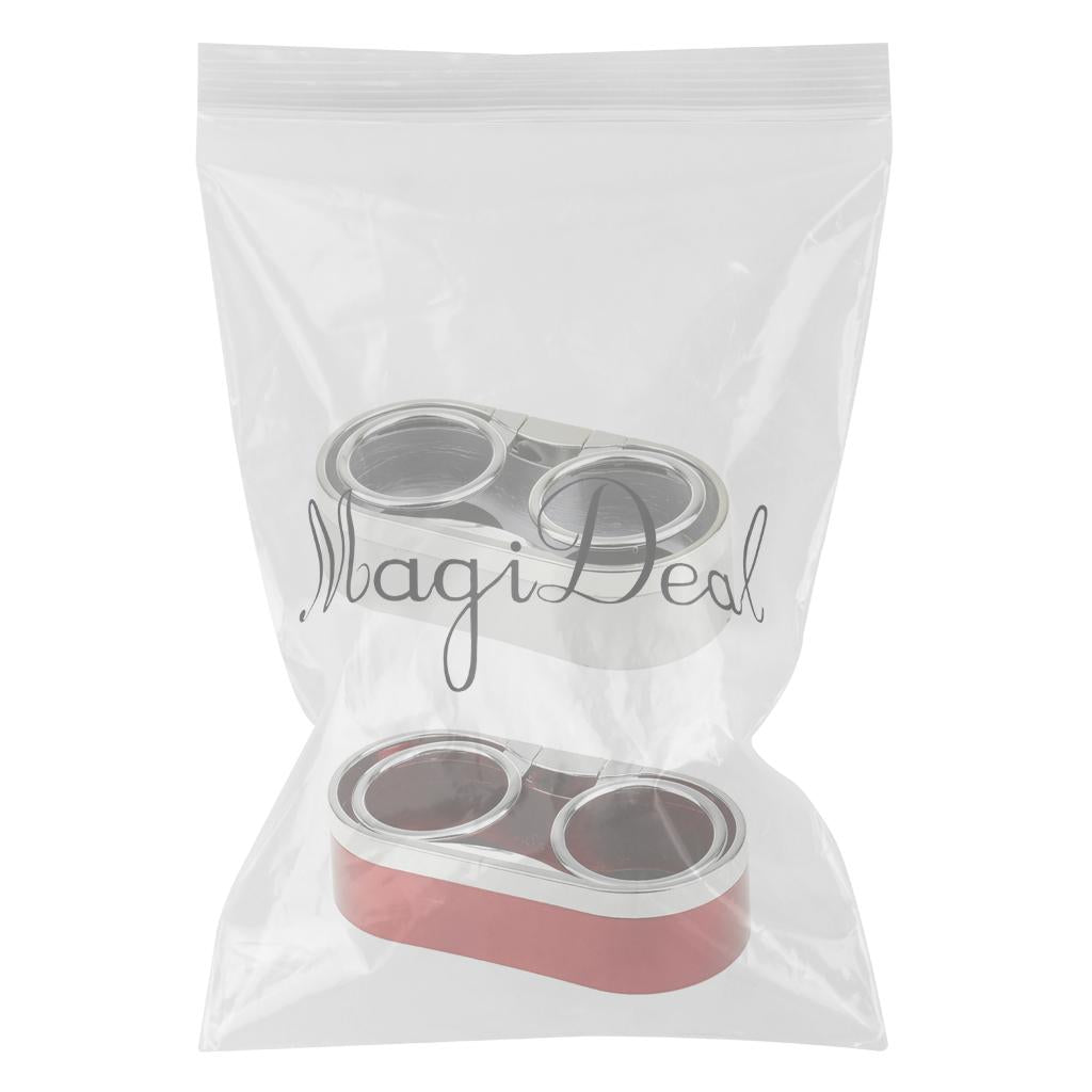 2 Pieces Red+Silver Car Drink Bottle Dual Cup Beverage Can Holder Organizer