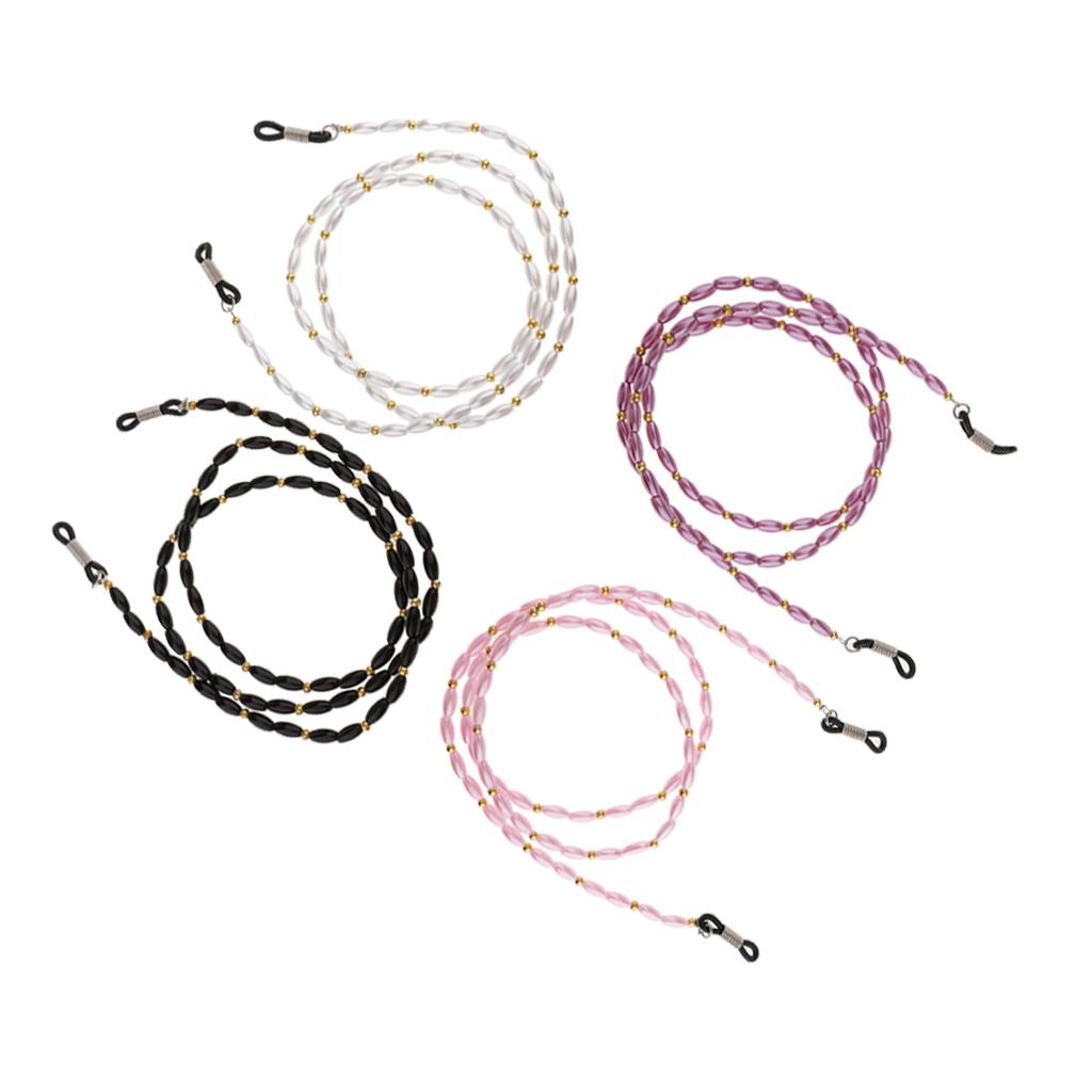 4 Pieces Eyeglass Sun Glasses Holder Necklace Sunglasses Chain Lanyard