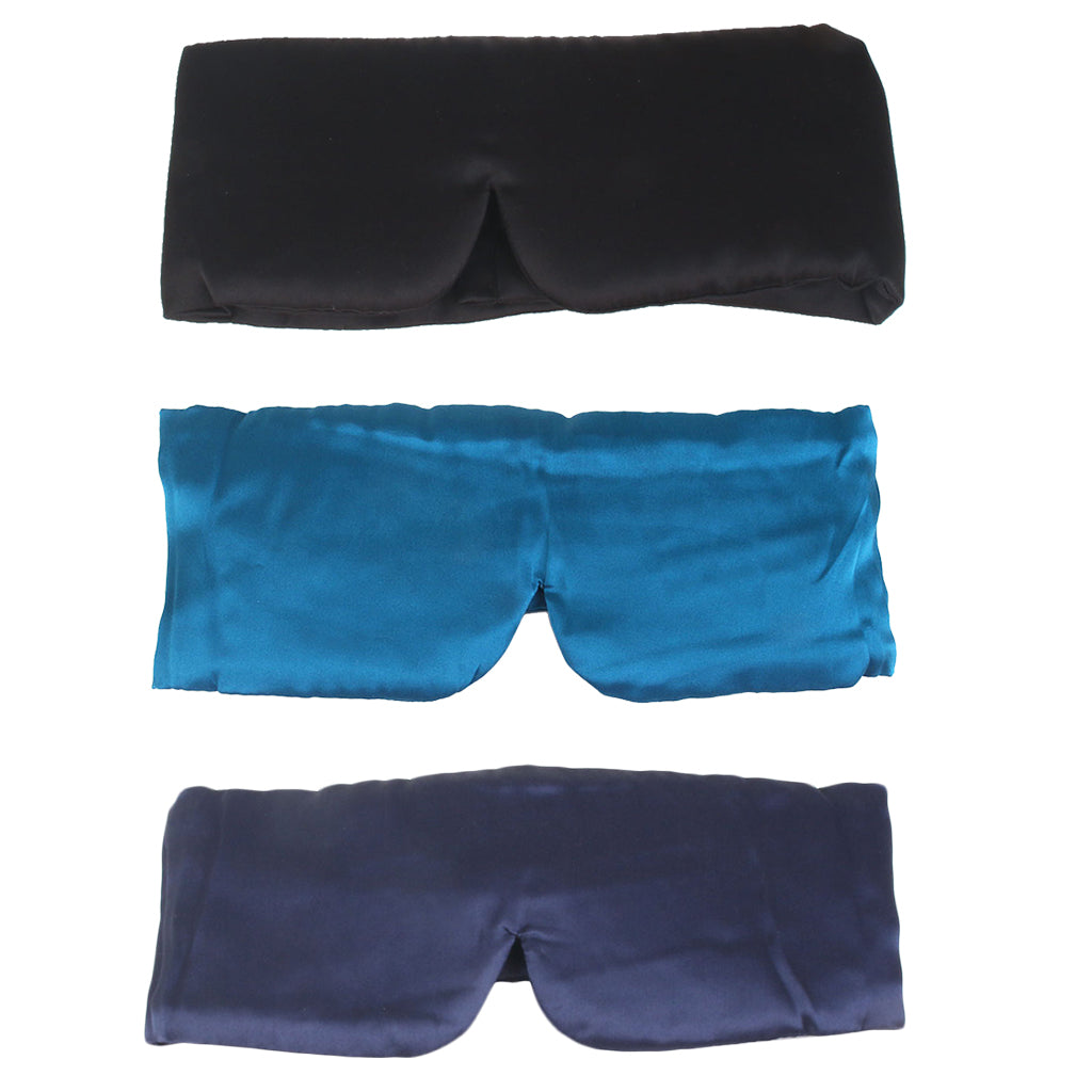 3 Pieces Oversized Eye Mask Sleeping Blindfold Shade Cover Black