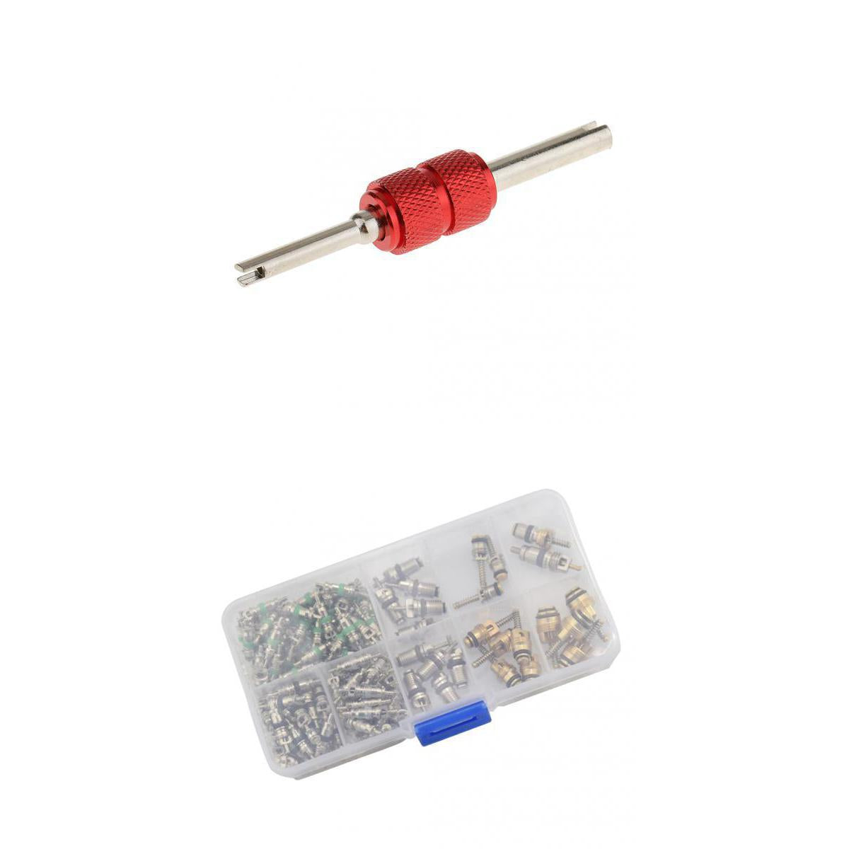 134 Piece Air Conditioning A/C Valve Cores for Red Remover Repair Tool