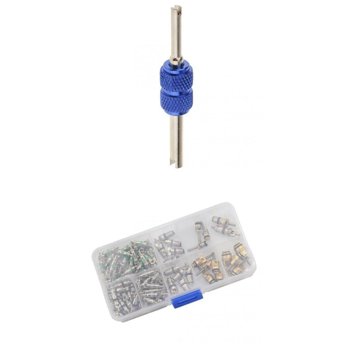 134 Piece Air Conditioning A/C Valve Cores for Blue Remover Repair Tool