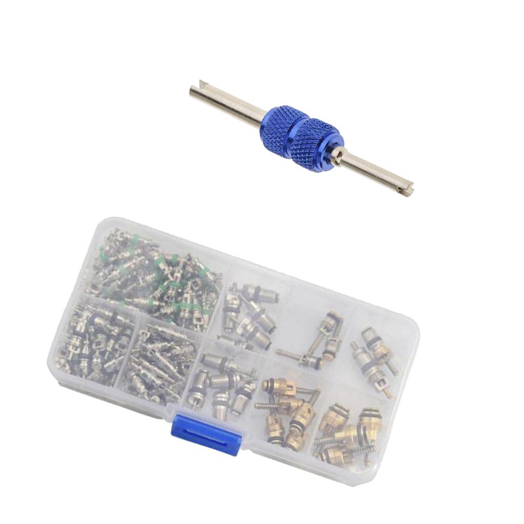 134 Piece Air Conditioning A/C Valve Cores for Blue Remover Repair Tool