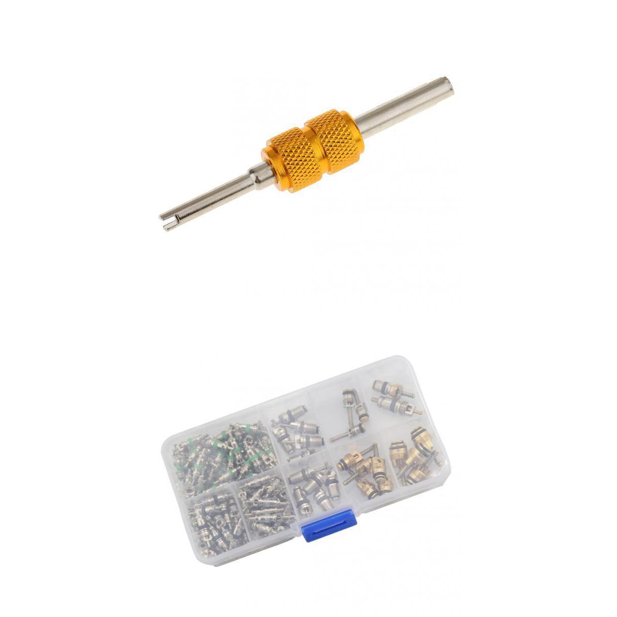 134 Piece Air Conditioning A/C Valve Cores for Gold Remover Repair Tool