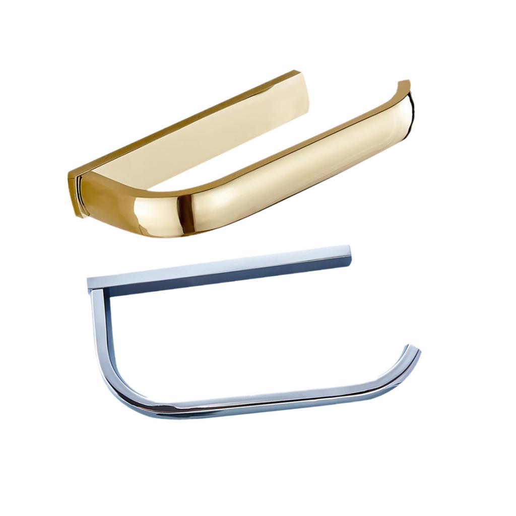 2Piece Toilet Paper Roll Holder Tissue Bathroom Dispenser Wall Mounted Brass