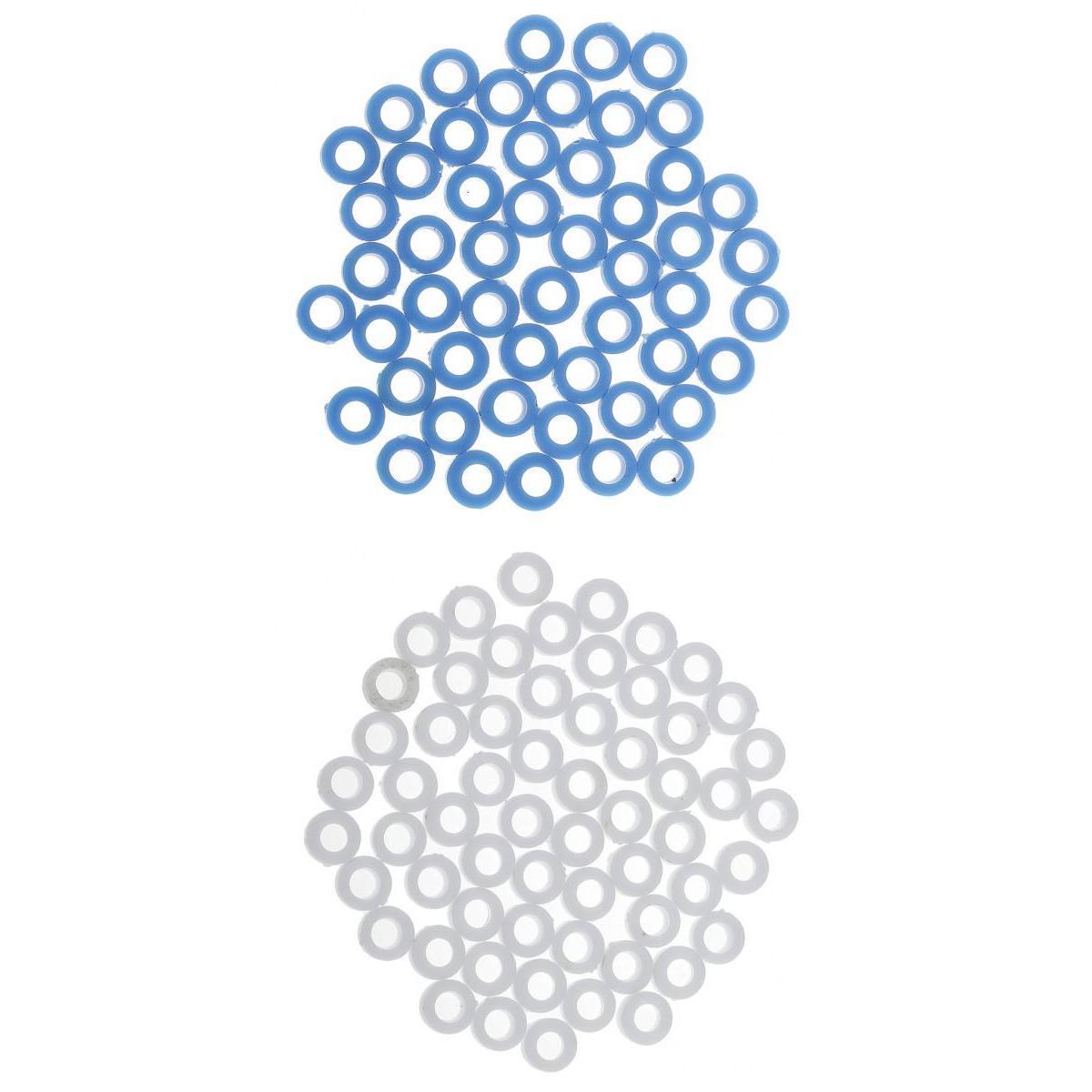 100pcs Plastic Gasket Shaft Sleeve Fixed Gear for Model Making Blue/White