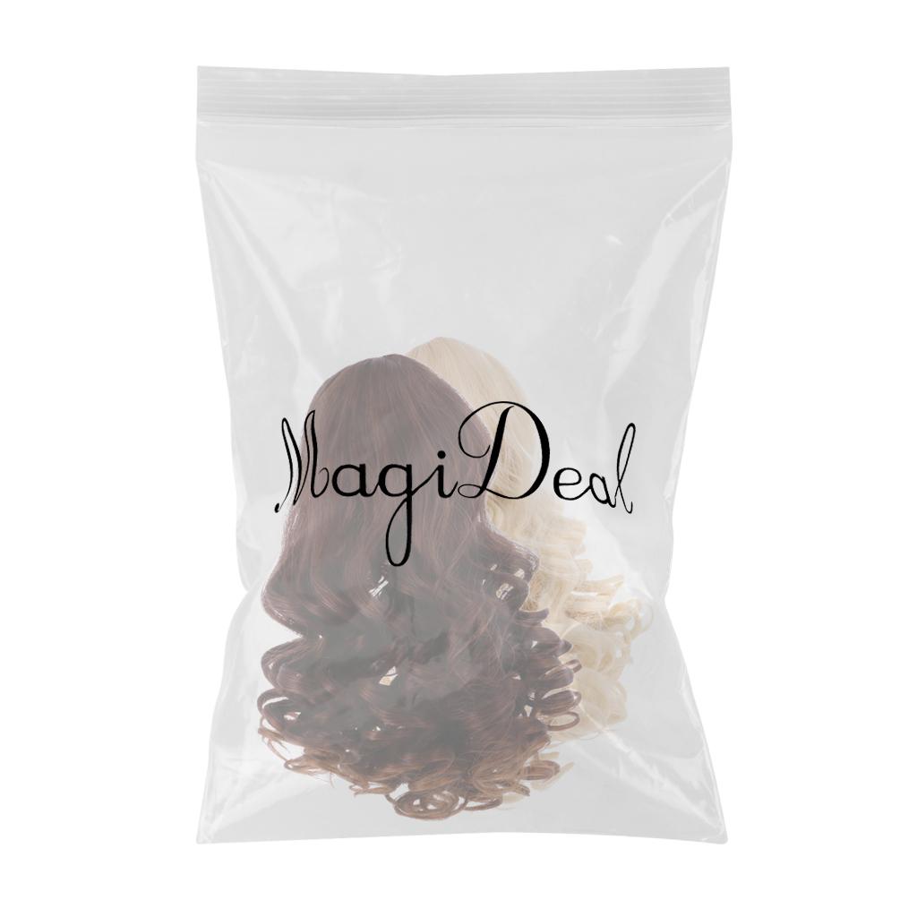 2 Pieces Dolls Wavy Curly Hair Wig for 18inch American Doll DIY Making #4+#5