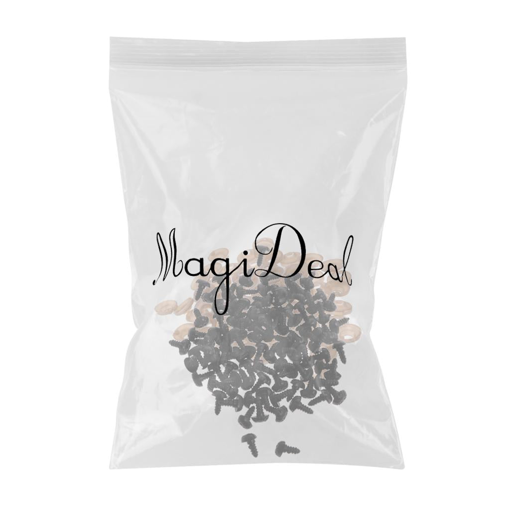 100 Piece Plastic Safety Nose with BACKS for Bear Dog Animal Toy DIY 10x13mm