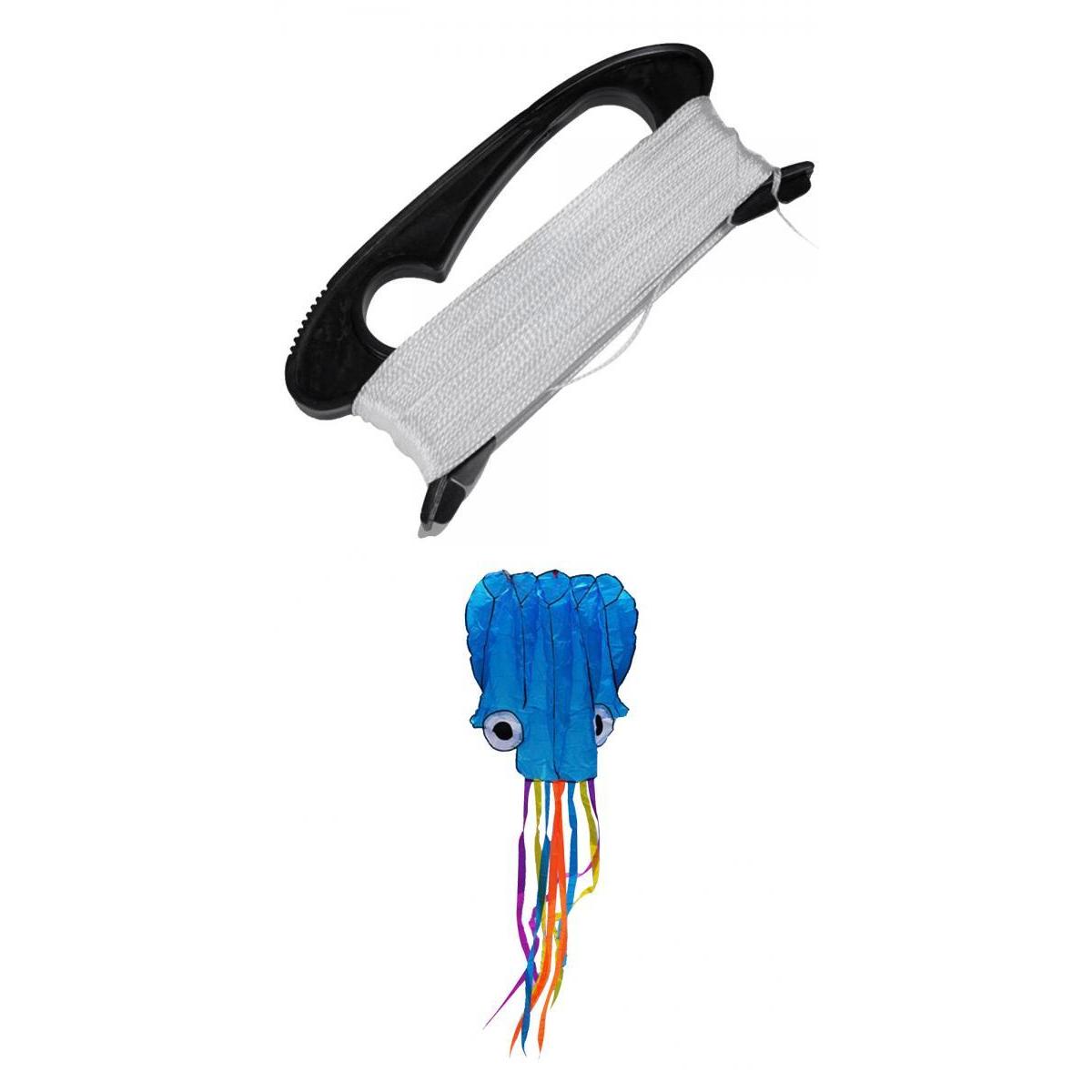 4m Octopus Kite+100m Kite Line String with D Shape Winder Board Outdoor Set