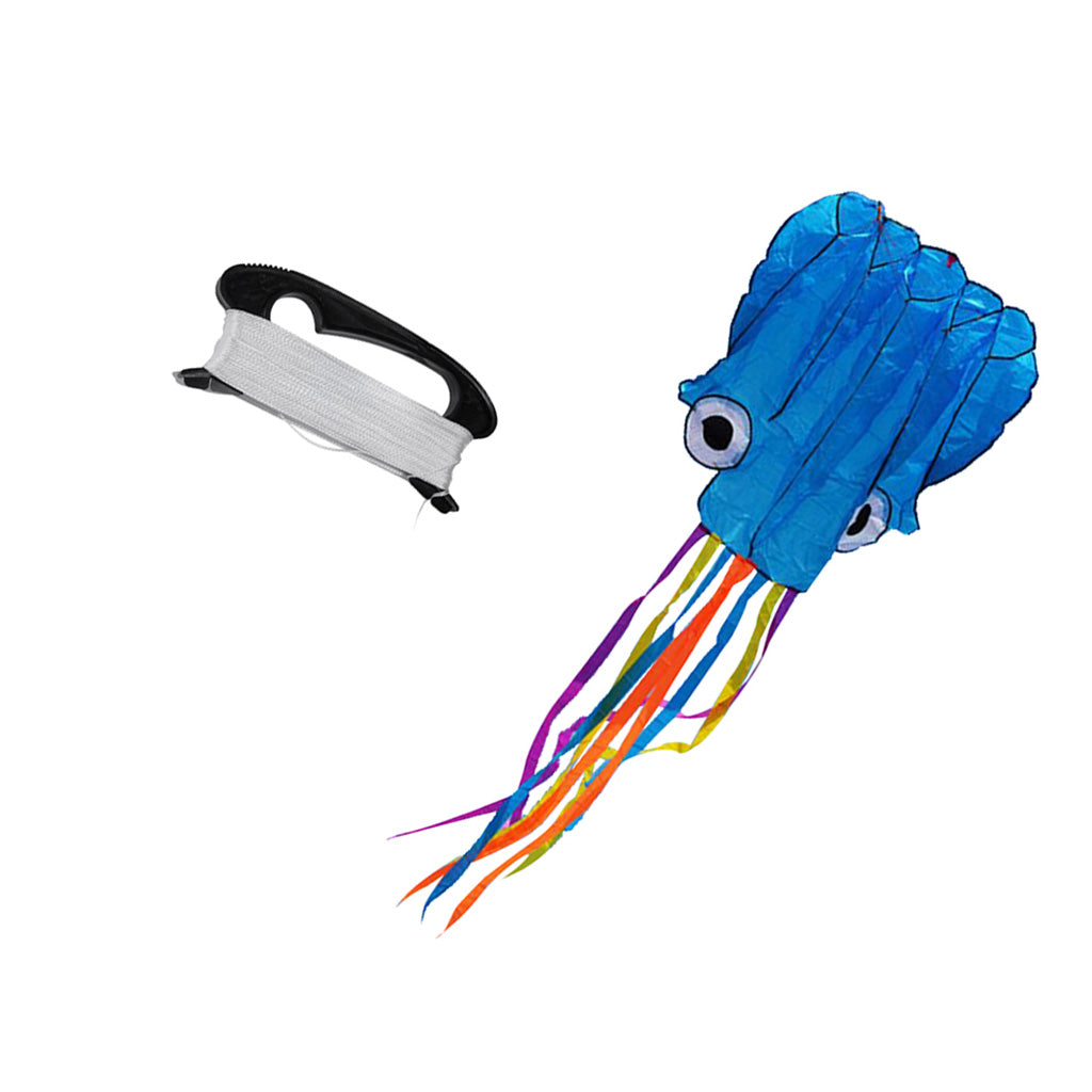 4m Octopus Kite+100m Kite Line String with D Shape Winder Board Outdoor Set