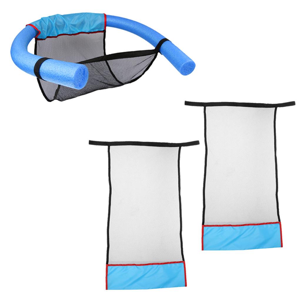 2 Pieces Water Relaxation Floating Swimming Pool Noodle Sling Mesh Chair Net
