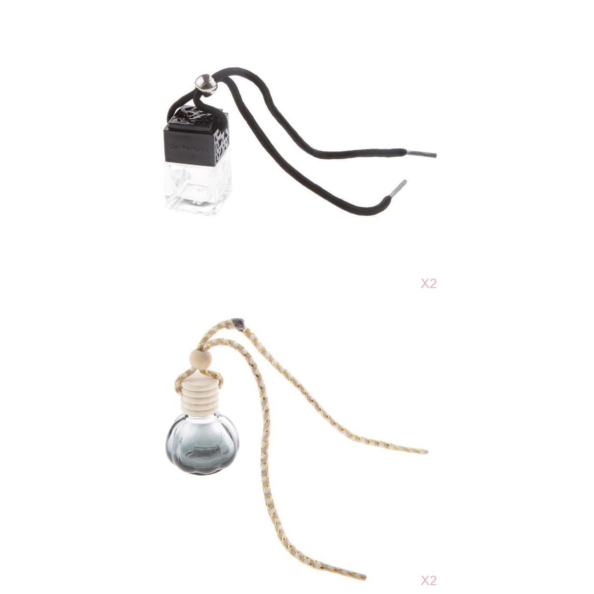 Charm Empty Glass Perfume Bottle Pendant for Car Hanging Decor Ornament Gift